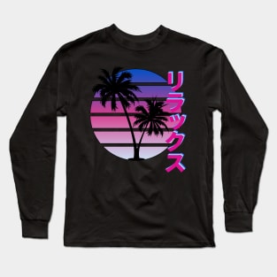 Relax Rirakkusu Synthwave Inspired Long Sleeve T-Shirt